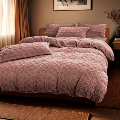 Dekbedovertrek Teddy Jacquard Patroon 200x200 Cm Anti Allergie & Anti Huisstofmijt & Zacht & Verwarmend Zydante - Dekbed-Discounter.nl