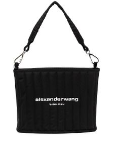 Alexander Wang sac à main matelassé à logo imprimé - Noir