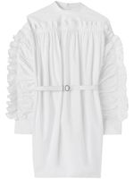 Jil Sander robe courte en coton à volants - Blanc Jil Sander robe courte en coton à volants - Blanc