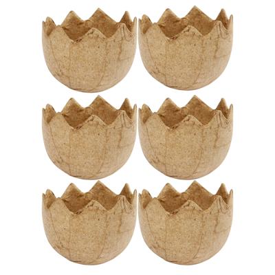 Hobby / DIY Halve eierschaal - 6x - papier mache - 4 cm - Paasdecoratie versieren - Pasen knutselen