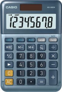 Casio MS-88EM calculator Desktop Rekenmachine met display Blauw