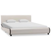 vidaXL Bedframe kunstleer wit 120x200 cm - thumbnail