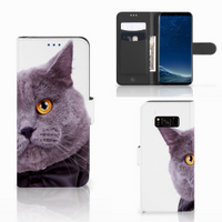 Samsung Galaxy S8 Telefoonhoesje met Pasjes Kat - thumbnail
