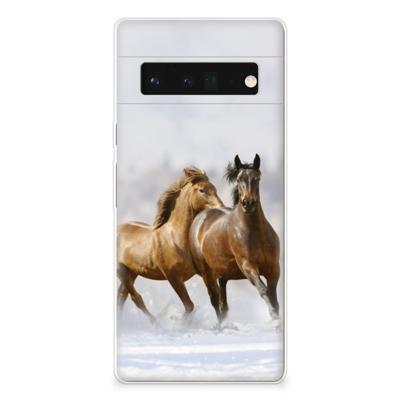Google Pixel 6 Pro | TPU Hoesje | Paarden