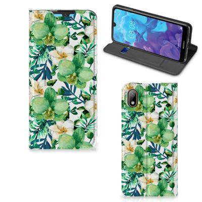 Huawei Y5 (2019) Smart Cover Orchidee Groen Huawei Y5 (2019) Smart Cover Orchidee Groen