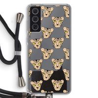 Tijger: Samsung Galaxy S21 FE Transparant Hoesje met koord