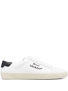 Saint Laurent baskets à logo brodé - Blanc