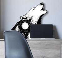 Muurstickers tienerkamer Crying wolf