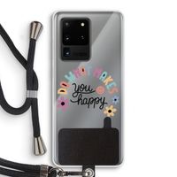 Happy days: Samsung Galaxy S20 Ultra Transparant Hoesje met koord