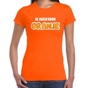 Oranje t-shirt Holland / Nederland supporter ik juich voor oranje EK/ WK voor dames XS  -