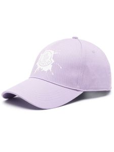 Moncler casquette en coton à logo imprimé - Violet