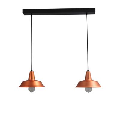 Masterlight Roodkoperen eettafellamp retroIndustria 2x25 - 2545-55-55-S-70-2