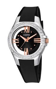 Horlogeband Calypso K5680-3 Kunststof/Plastic Zwart 16mm