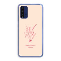 Where flowers bloom: Xiaomi Redmi 9T Transparant Hoesje