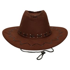 Guirca Carnaval verkleed Cowboy hoed Dallas - bruin - voor volwassenen - Western thema   -