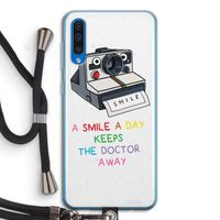 Smile: Samsung Galaxy A50 Transparant Hoesje met koord Smile: Samsung Galaxy A50 Transparant Hoesje met koord