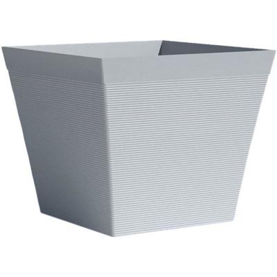 Vierkante pot - GARDEN ID - Green Care Impact Blauw-Grijs - 39 x 33 cm - 10 jaar garantie - 100% gerecycled - UV-/gelbestendig