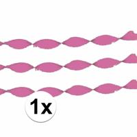 1x crepe papier slingers/guirlande - 6 meter - multi-kleur