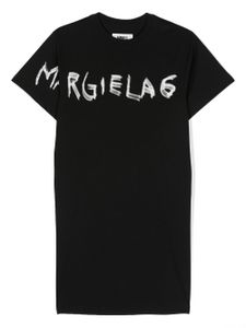 MM6 Maison Margiela Kids robe en coton à logo imprimé - Noir