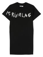 MM6 Maison Margiela Kids robe en coton à logo imprimé - Noir