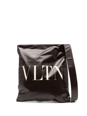 Valentino Garavani sac porté épaule à logo imprimé - Marron