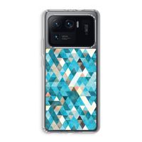 Gekleurde driehoekjes blauw: Xiaomi Mi 11 Ultra Transparant Hoesje