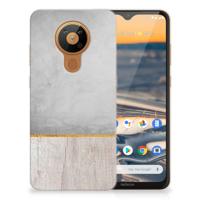 Nokia 5.3 | Bumper Hoesje | Wood Concrete