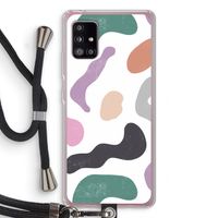 Memphis Shapes: Samsung Galaxy A51 5G Transparant Hoesje met koord