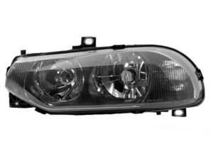 Koplamp links met knipperlicht H1+H7 Gerookt 0156963