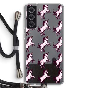 Musketon Unicorn: Samsung Galaxy S21 FE Transparant Hoesje met koord