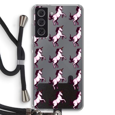 Musketon Unicorn: Samsung Galaxy S21 FE Transparant Hoesje met koord