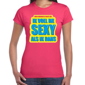 Ik voel me sexy als ik dans foute party shirt roze dames 2XL  -