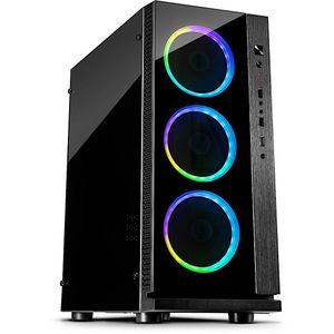 Inter-Tech W-III RGB Toren Zwart computerbehuizing