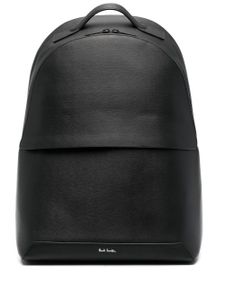 Paul Smith sac à dos en cuir à logo - Noir