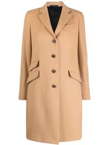 Paul Smith notched-collar wool coat - Marron