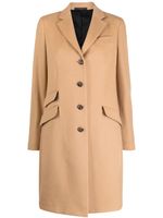 Paul Smith notched-collar wool coat - Marron - thumbnail