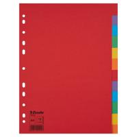 Tabbladen esselte economy a4 12dlg karton 11r ass | 10 stuks