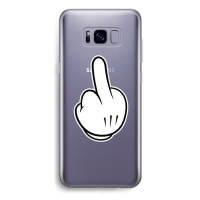 Middle finger white: Samsung Galaxy S8 Plus Transparant Hoesje