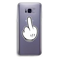 Middle finger white: Samsung Galaxy S8 Plus Transparant Hoesje