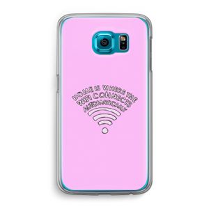 Home Is Where The Wifi Is: Samsung Galaxy S6 Transparant Hoesje