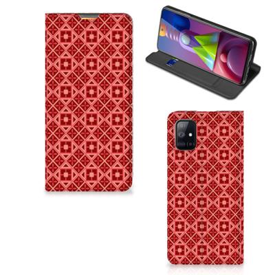 Samsung Galaxy M51 | Hoesje met Magneet | Batik Rood