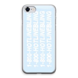 Hotline bling blue: iPhone 8 Transparant Hoesje