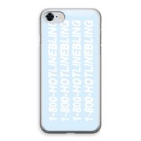 Hotline bling blue: iPhone 8 Transparant Hoesje