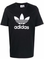 adidas t-shirt à logo Trefoil imprimé - Noir