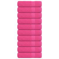 VidaXL Badhanddoeken frogn 10 st 100x150 cm 360 g/m² roze