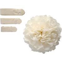Creativ Company Pompon van papier, d 20+24+30 cm, 16 gr, off-white, 3 stuk/ 1 doos