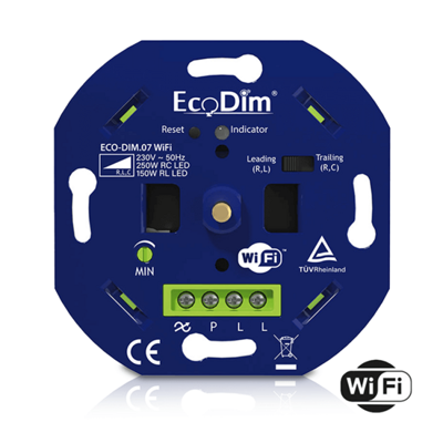 ECODIM | LED Dimmer | WiFi | Druk/Draai | 0-250W | RLC | ECODIM | ECODIM | ECODIM | ECODIM