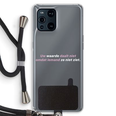 uw waarde daalt niet: Oppo Find X3 Pro Transparant Hoesje met koord