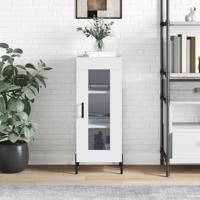 Dressoir 34,5x34x90 cm bewerkt hout hoogglans wit - thumbnail