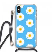 Margrietjes: iPhone XS Max Transparant Hoesje met koord